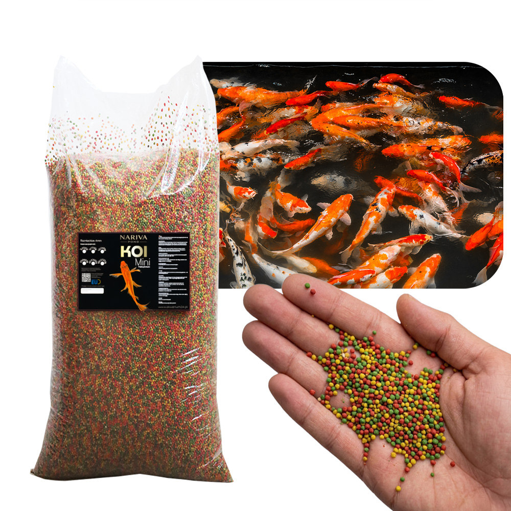 Nariva Koi Mini 20L - Pokarm dla ryb do oczka wodnego i stawu (Drobny Granulat).jpg